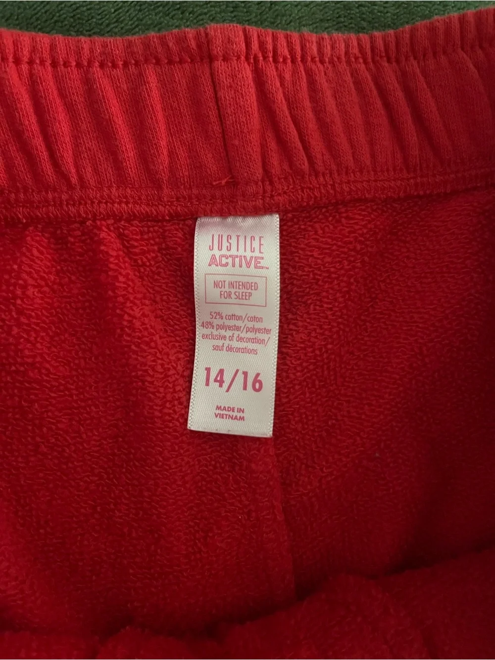 Justice Red Soccer Athletic Shorts with White Trim